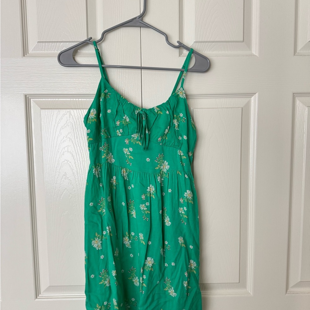 SO Green Floral Mini Dress